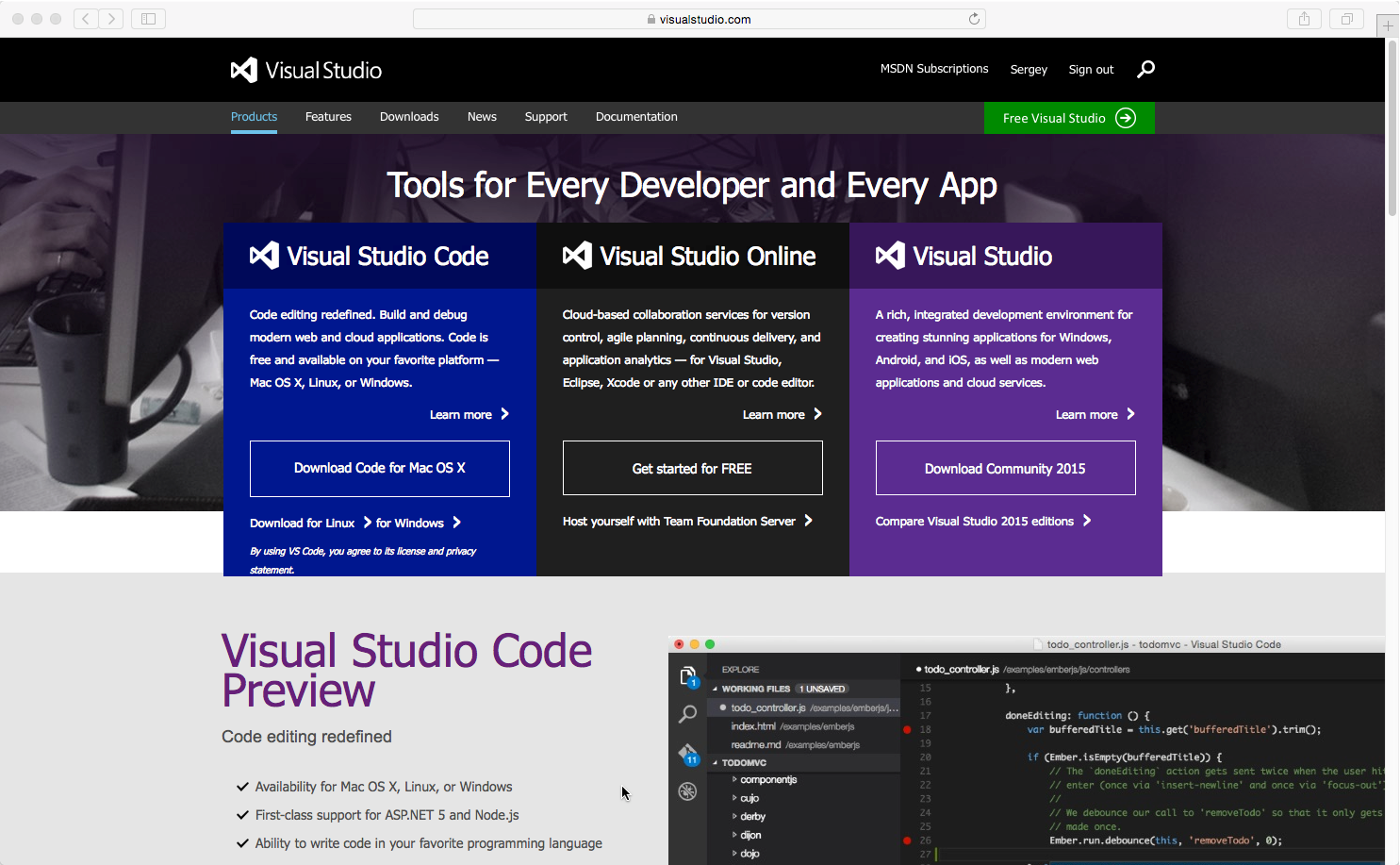 Visual Studio Download For Mac Os 10.11.6